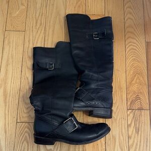 DV by Dolce Vita Black Moto Boots with Buckles